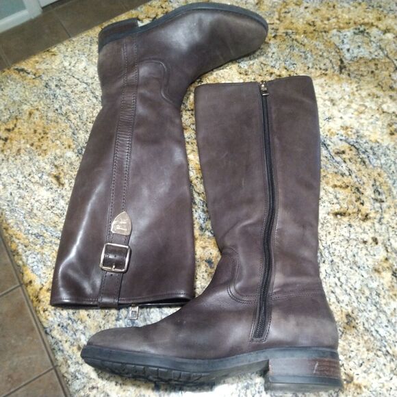 Coach Easton Classic Equestrian Tall Riding Boots Chestnut Brown Leather Size 6B - Picture 7 of 13
